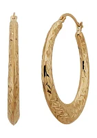 Hoop Earrings in 10K Yellow Gold