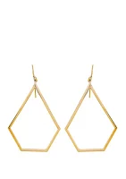 Pyramid Earrings in 10K Yellow Gold