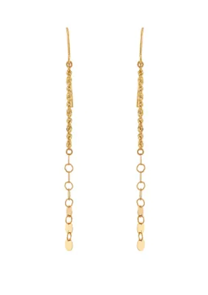 Dangle Earrings in 10k Yellow Gold