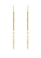 Dangle Earrings in 10k Yellow Gold