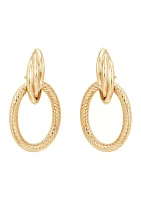 Doorknocker Hoops in 10K Yellow Gold