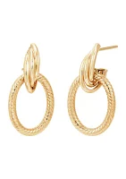 Doorknocker Hoops in 10K Yellow Gold