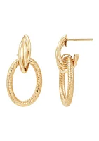 Doorknocker Hoops in 10K Yellow Gold