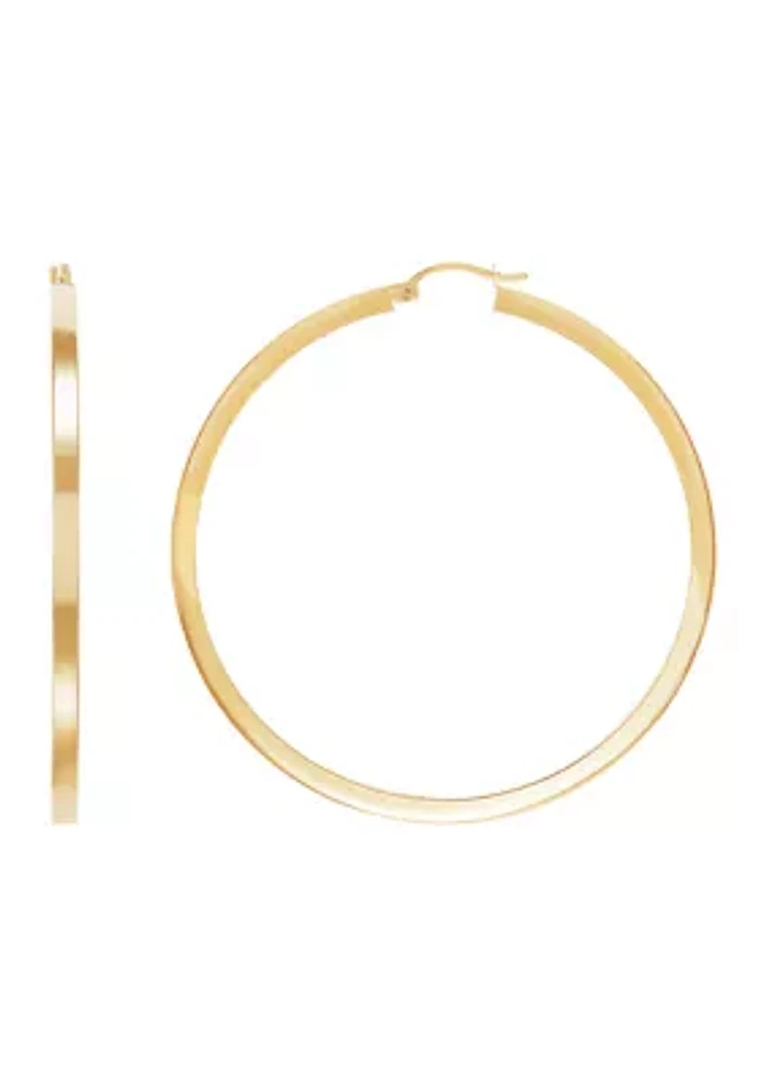 3 mm x 60 mm Hoops in 10K Yellow Gold