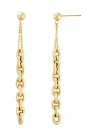 Rolo Chain with Ball Post Earrings in 10K Yellow Gold