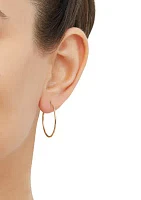 Endless Tube Hoop Earrings in 10K Yellow Gold