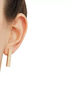 Rectangle Stick Earrings in 10K Yellow Gold