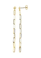 Paperclip Earrings in 10K Yellow Gold