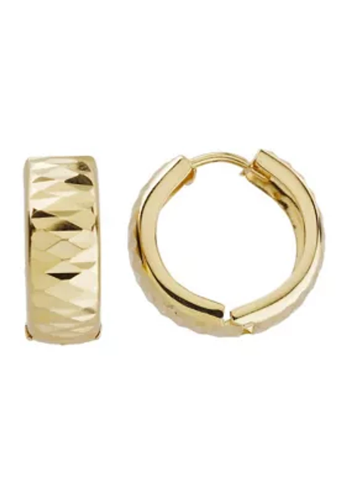 Huggies Hoop Earrings in 10K Yellow Gold