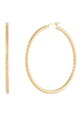 Tube Hoop Earrings in 10K Yellow Gold