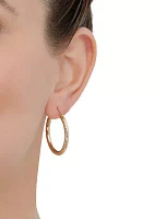 Tube Hoop Earrings in 10K Yellow Gold