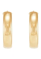 Huggie Hoop Earrings in 10 Yellow Gold