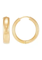 Huggie Hoop Earrings in 10 Yellow Gold