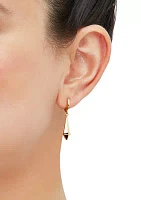 Teardrop Huggie Hoop Earrings in 10K Yellow Gold