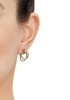 Door Knocker Design Earrings in 10K Yellow Gold