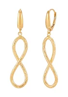 Infinity Dangle Earrings in 10K Yellow Gold