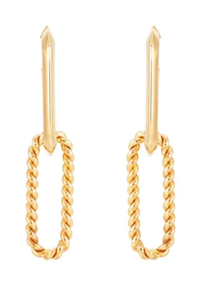 Hollow Fancy Door Knockers Design Earrings in 10K Yellow Gold