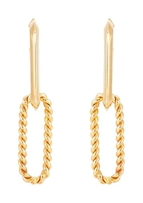 Hollow Fancy Door Knockers Design Earrings in 10K Yellow Gold