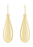 Eggplant Drop Earrings in 10K Yellow Gold