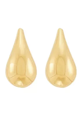 Teardrop Stud Earrings in 10K Yellow Gold