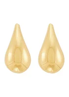 Teardrop Stud Earrings in 10K Yellow Gold