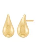 Teardrop Stud Earrings in 10K Yellow Gold