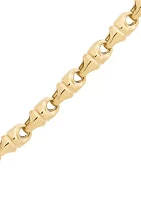 Men's Diamond Cut Link Chain Necklace in 10k Yellow Gold