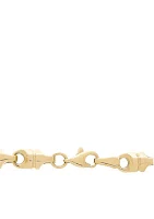 Men's Diamond Cut Link Chain Necklace in 10k Yellow Gold