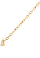 Cutout Half Moon Necklace in 10k Yellow Gold