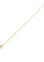 Bar Necklace on Cable Chain in 10K Yellow Gold