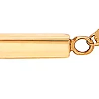 10K Yellow Gold Square Bar Necklace