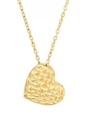 10K Yellow Gold Heart Necklace