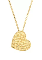 10K Yellow Gold Heart Necklace