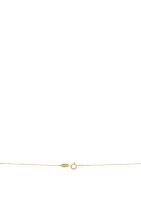 Heart Bar Cable Chain Necklace in 10k Yellow Gold