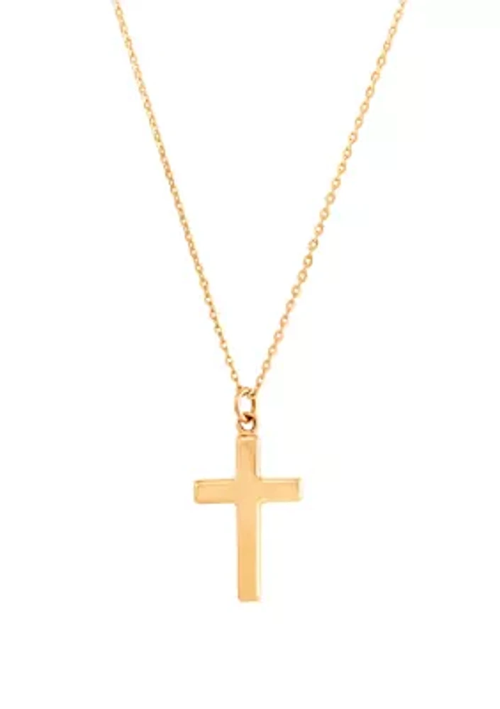 Cross Necklace in 10K Yellow Gold 