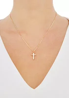 Cross Necklace in 10K Yellow Gold 