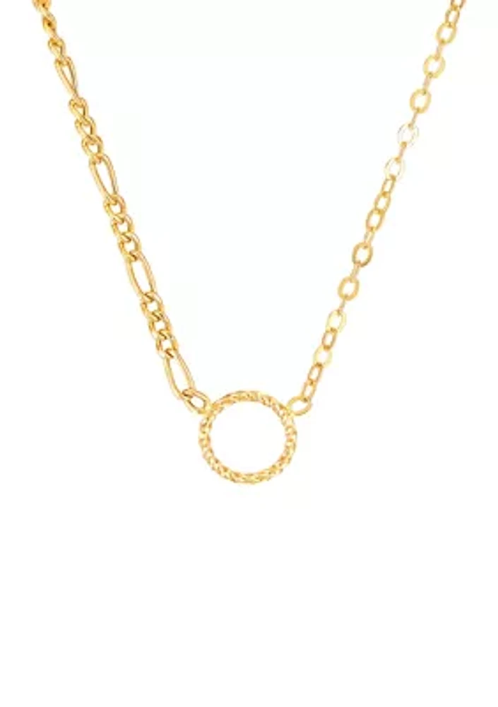 Circle Necklace in 10K Yellow Gold 