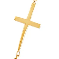 Cross Chain Necklace in 10K Yellow Gold 