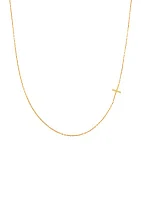 Cross Chain Necklace in 10K Yellow Gold 