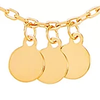 Disc Station Necklace in 10K Yellow Gold