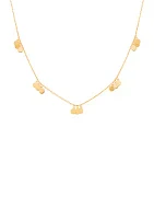 Disc Station Necklace in 10K Yellow Gold