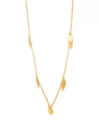 Disc Station Necklace in 10K Yellow Gold