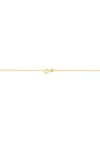 Disc Station Necklace in 10K Yellow Gold