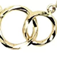 Grad Interlock Circle Station Necklace in 10K Yellow Gold