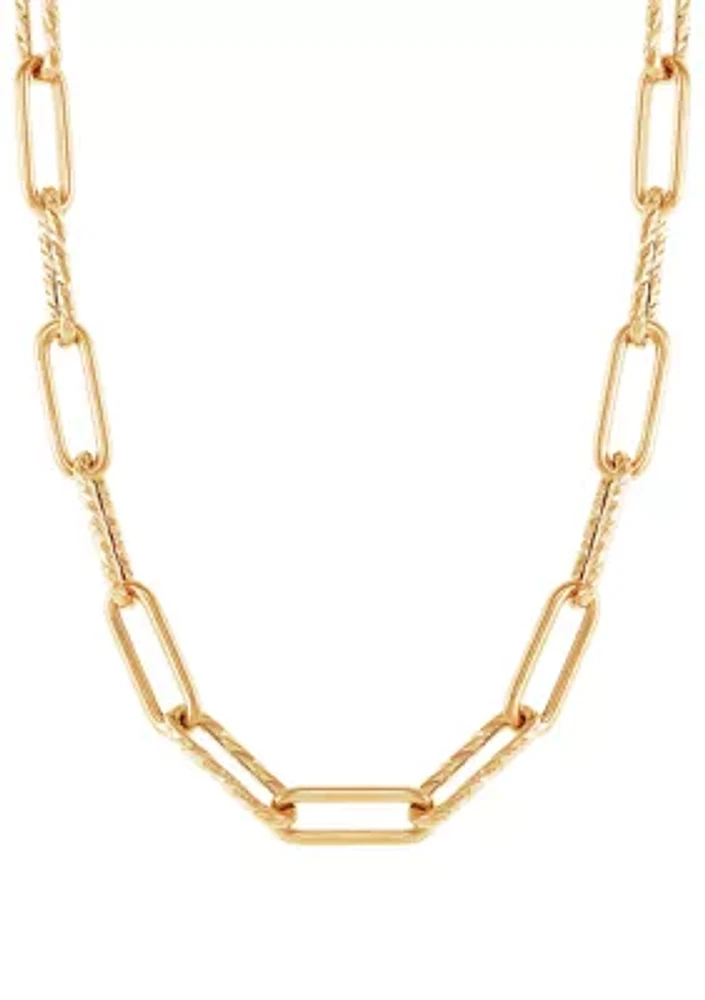 Paperclip Necklace in 10K Yellow Gold