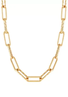 Paperclip Necklace in 10K Yellow Gold