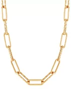 Paperclip Necklace in 10K Yellow Gold