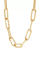 Paperclip Necklace in 10K Yellow Gold