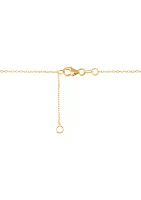 Paperclip Circle on Rolo Chain in 10K Yellow Gold