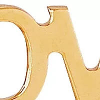 Love on Curb Chain in 10K Yellow Gold